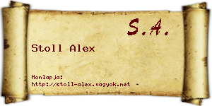 Stoll Alex névjegykártya