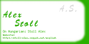 alex stoll business card